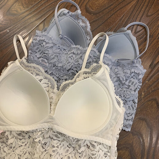 Oufandi French lingerie beauty back tube top camisole one-piece thin sexy lace push-up bra black M recommended 85-105Jin Jin equals 0.5 kg