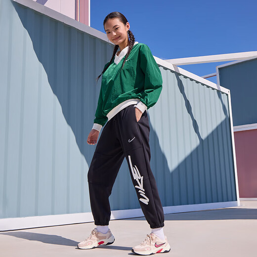 耐克（NIKE）官方女子运动鞋复古跑鞋风勾透气网眼时尚跑步HJ7371 838冰番石榴色/紫菀粉/黑/帆白 35.5