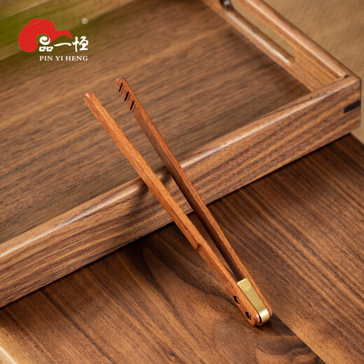 Pinyiheng Chinese solid wood tea clip Kung Fu tea set accessories tea ceremony non-slip cup clip tea drinking tools tea brewing tea cup tweezers fine red sandalwood tea clip