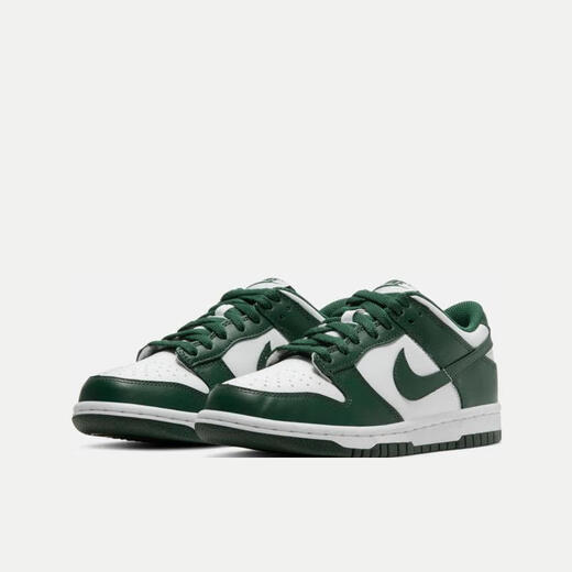 Nike (NIKE) official women's shoes Dunk Low (GS) black and white panda low top wear-resistant sports shoes CW1590-102 white and green 39