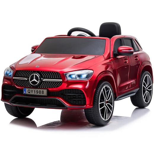 WORK BABY children's Mercedes-Benz electric car four-wheel drive infant and toddler charging remote control toy car for boys and girls that can seat adults red dual drive + remote control self-driving + hard seat electric drive