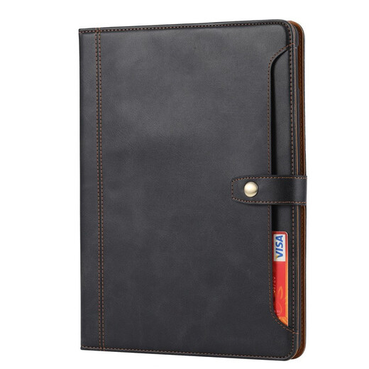 Jinhao (Jinhao) Apple iPad Pro Tablet -Schutz 12.9 Lederkartenflip Cover Hülle Stellplatz Air4 Räste Mini Retro -Kalb Leder Cover Black iPad Pro 11 Zoll 2018