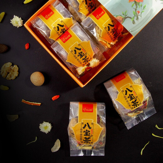 忆江南养生茶八宝茶三炮台280g8包宁夏传统盖碗男人滋补金银花菊花枸杞