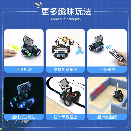 Yahboom Microbit Vision Car AI -Erkennung Unbemannter autonomes Fahrkit Python Programmierbares Roboter K210 Modul Automatisches Fahrkit (einschließlich Microbit)