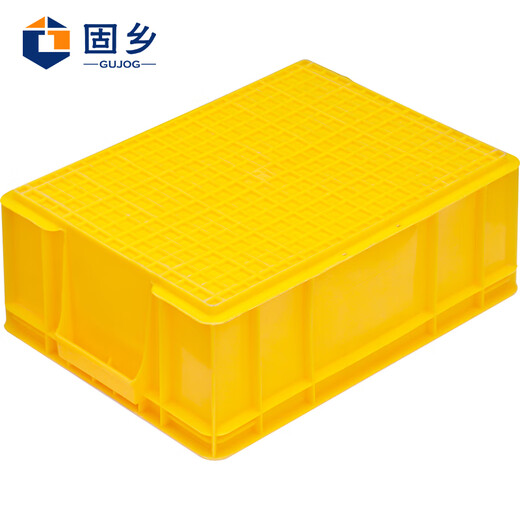 Guxiang turnover box plastic rectangular thickened fish and turtle logistics plastic box large storage storage box basket yellow QL-ZZX-YA4 boxes 410*305*147mm