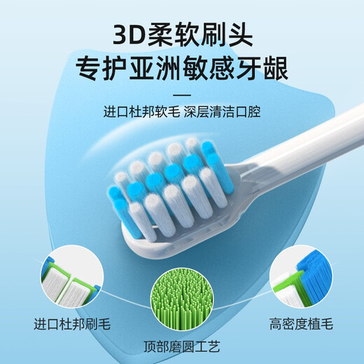 罗曼（ROAMAN）电动牙刷头SN01白色迷你刷头4支装 适配V5、T3、T10、T10S、T20