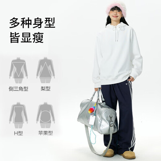 MINISO hooded sweatshirt men's autumn new heavyweight loose oversize men's trendy pullover hemp gray XL
