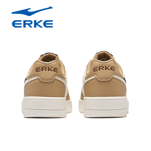 Hongxing Erke (Erke) Chaussures masculines Chaussures blanches Sumouches Chaussures selles épaisses pour hommes basses basses de couple basse Air Force One Casual Light Skateboard Chaussures microcristales blanc / kaki 1477 43