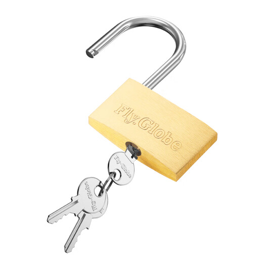 Fly.Globe copper padlock, mini luggage lock, drawer lock, cabinet lock 25mm