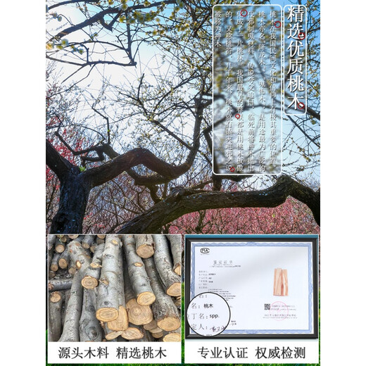 Meifuren peach wood hairpin making tools diy pure handmade wood to make ancient style hairpin material package homemade semi-finished drawings manual tool kit + 2 pieces of peach wood + 9 drawings + national style gift box