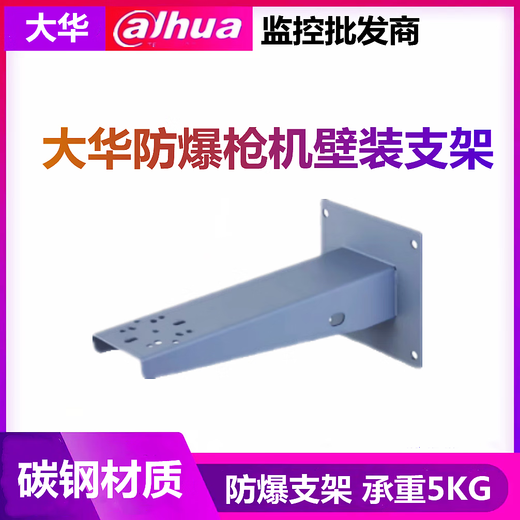 大华DH-PFB719W壁装支架5kg碳钢材质防爆安装支架 万向节PFA735 DH-PFB719W 壁装支架