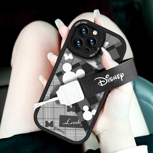 [Disney Autorisierung] Apple Series Mobile Handy Hülle iPhone 15 Promax Lambskin 14plus Internet Celebrity 13 Einfache 12 Armband Mode Apfelpink Fett Mädchenarmband [X1283 Disney] iPhone 15 Promax