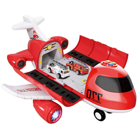 Großer Flugzeugspielzeug für große Kinder 3-4-jährige Babyauto Multifunktional-Funktionsresistant für Jungen, Super Large Anti-Stop Series 17-Piece-Set [Batteriestandard-Version] 6 Cars +11