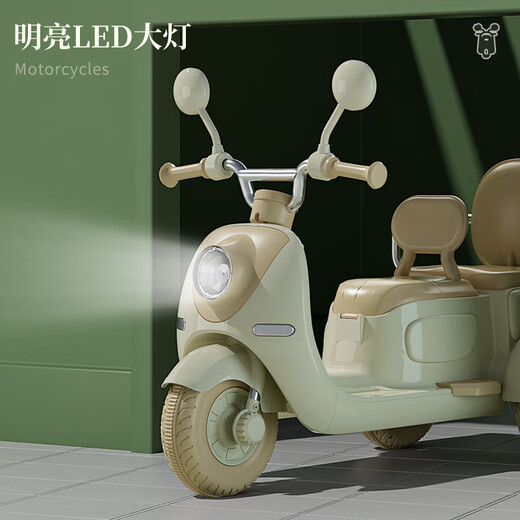 哈喽贝比儿童电动车摩托车儿童电动摩托车儿童摩托车3-6岁儿童摩托车1-3岁 豪华粉|双驱+12V电瓶+蓝牙+遥控