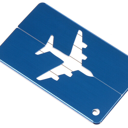 Companion metal luggage tag aluminum alloy boarding pass travel tag aircraft luggage tag BL4018 blue