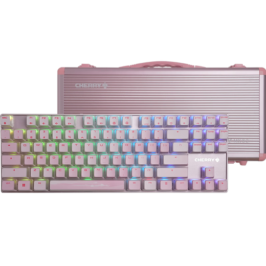 Cherry Cherry MX8.2 Xaga Mechanical Keyboard Obsidian Wireless Three-Mode Bluetooth Genggui Clavier Limited Game Esports RVB Light Effet à trois performances PBT KEYCAP CADEAU DE Valentin