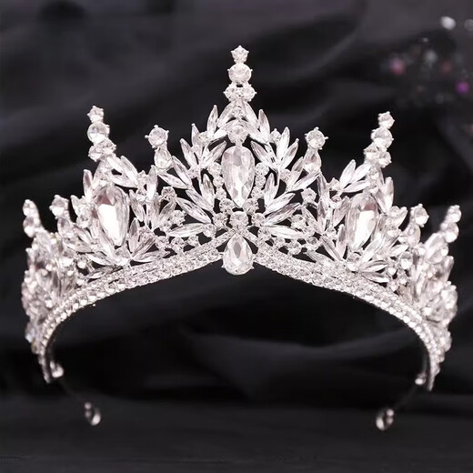 Shijun (SHIJUN) 18-year-old adult ceremony crown headdress new Korean rhinestone bride with makeup photography dress wedding dress birthday host ratio silver purple
