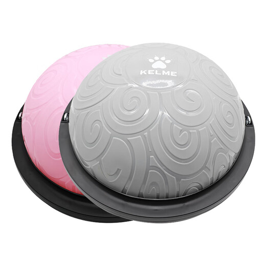 KELME Balance Wave Speed Ball Semi-circular Explosion-proof Yoga Fitness Ball Yoga Equipment Pilates Foot Hemisphere Light Gray Core Strengthening, Aerobic Fat Burning 45cm
