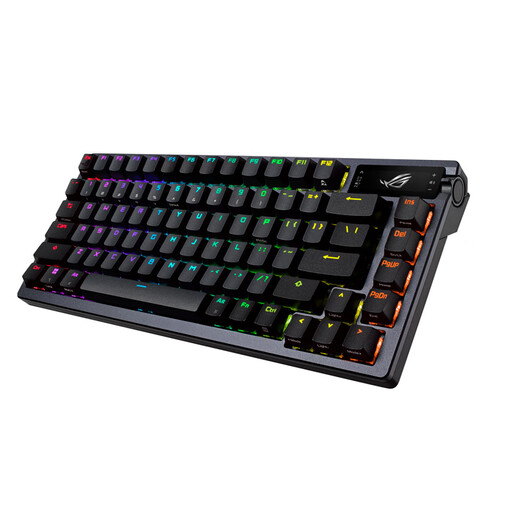 Rog Night Magic Game Machinery Keyboard 75% Configuration Wired Wired Wired Wired Wirelese Bluetooth à trois modes Swap Structure de joint personnalisée Structure OLED Rog Night Magic Snow Martial White Scroll Dark Night Black