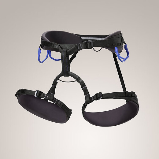 ARC TERYX Men's Outdoor Mountaineering Equipment KONSEAL Lightweight, Sturdy and Wear-Resistant Elastic Rock Climbing and Ice Climbing Multifunctional Safety Belt Black Black XS