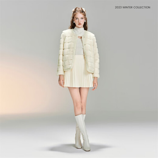 Sugar [même style dans le centre commercial] Nouveau manteau de fourrure de vison de la ligne de vison pour le vison de vison pour les femmes pour les femmes