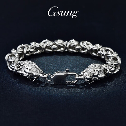GsunG platinum men's faucet bracelet new domineering keel chain PT950 men's faucet bracelet platinum PT950 priced by the gram