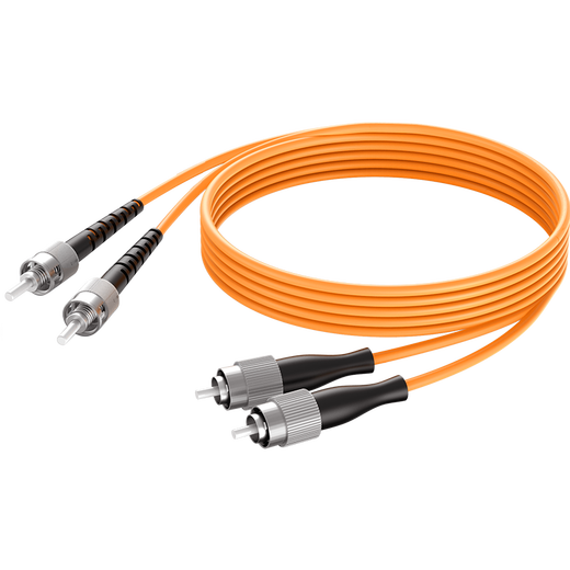 Fenghuo Weishi fiber jumper multi-mode dual-core fiber optic cable tail fiber 62.5/125m telecommunications grade fiber cable [telecommunications grade] FC-ST multi-mode dual-core 3 meters