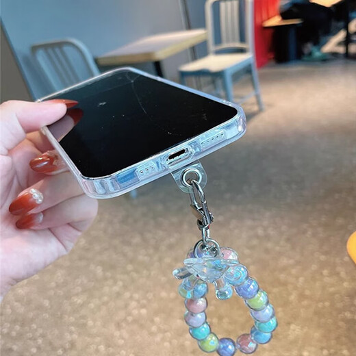迪普尔【5个装】手机挂绳贴片手机链夹片手环扣手机壳固定卡扣卡片透明贴片垫片防丢绳贴片
