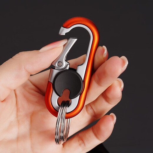 Tbonpei keychain men, lock ring, lock keychain, car keychain, anti-lost keychain, sturdy and durable waist hanging modern black