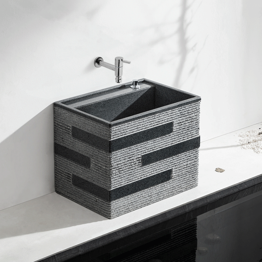 Guanshihui mop pool granite stone mop basin outdoor marble mop pool balcony stone floor-standing home new model without driver (high-end package with faucet)