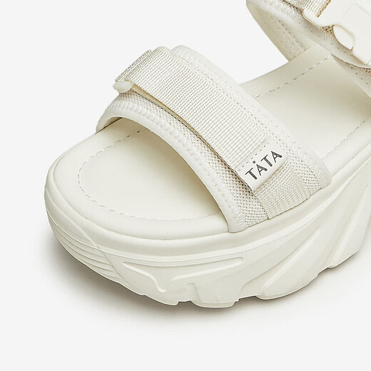 Tata Casual Dicke Sohle Sandalen Frauenschuhe weiche Sohle Strand Sandalen Sommer WL701BL4 Beige 37