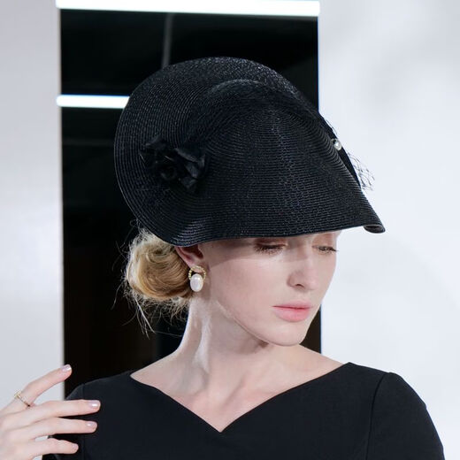 EE new summer style elegant and fashionable banquet hat, elegant, sweet and cute temperament floral pearl hat, white