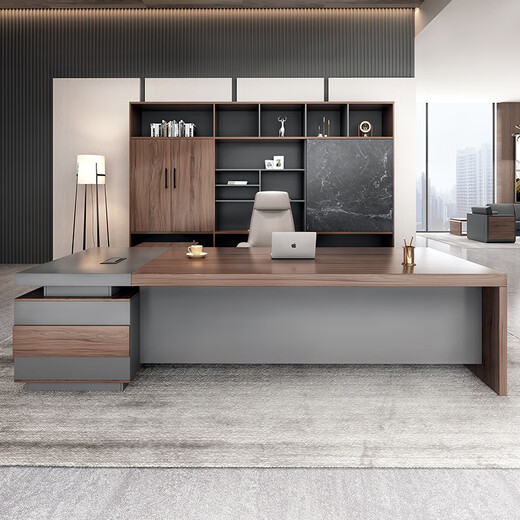 Lanran desk boss desk executive desk president desk manager desk supervisor desk desk 2.0 meters (including side cabinets)