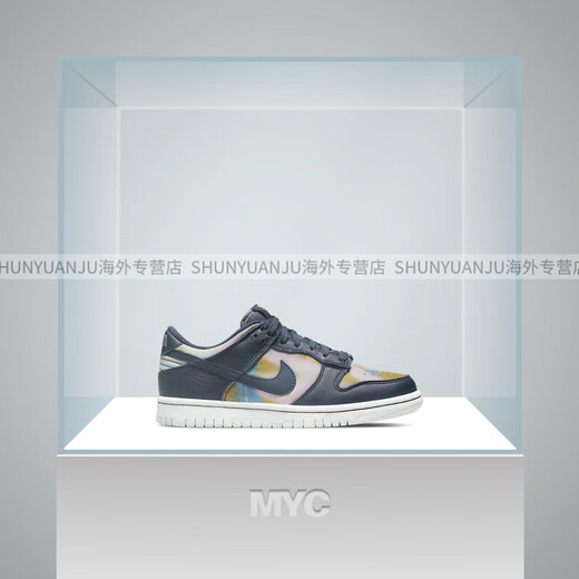 耐克（NIKE）DUNK海军蓝扎染涂鸦复古休闲板鞋童鞋DM1048-400 花色(DM1048-400) 19.5 US4C=10CM