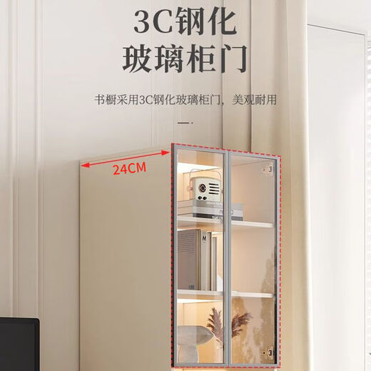 Tingbai desk and bookcase integrated wall-mounted modern cream style writing desk for home small apartment bedroom desk study table warm white all solid wood desk length 100 width 55 height 75