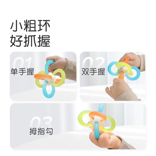 Shixi teether Manhattan ball baby teether hand ball baby soothing and chewing pacifier early education rattle toy chewing gum Manhattan teether ball mini