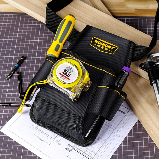 WINHUNT Tool Bag Waist Bag Canvas Small Electrician Tool Bag Multifunctional Work Storage Electrician Waist Bag Upgraded Model