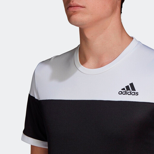 阿迪达斯（adidas） 短袖T恤男款速干衣训练比赛运动服吸汗透气网球羽毛球服FT9720 黑色FT9720 S