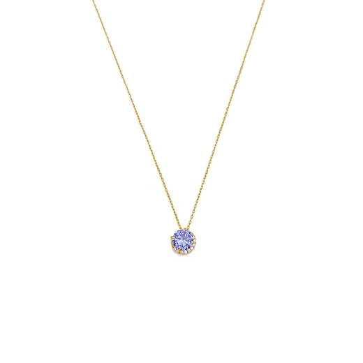 Buhesyt natural tanzanite 18 necklace light luxury amethyst agete Akado pendant natural tanzanite necklace tanzanite necklace