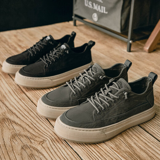 HAUT TON TON Cañas para hombres, zapatos de lienzo transpirables de verano, zapatos casuales para hombres, zapatos de pedal de un pie, zapatos de tela delgada, verde oscuro 41 - adecuado para zapatos deportivos, talla 42