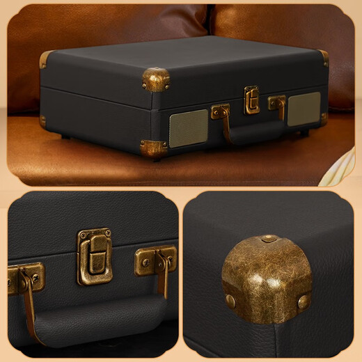 Fei Shuai vinyl record player Bluetooth audio phonograph record player retro all-in-one birthday gift annual party group purchase gift Valentine's Day gift home decoration March 8th Goddess' Day Bronze Black (the store manager highly recommends versatile home gifts)