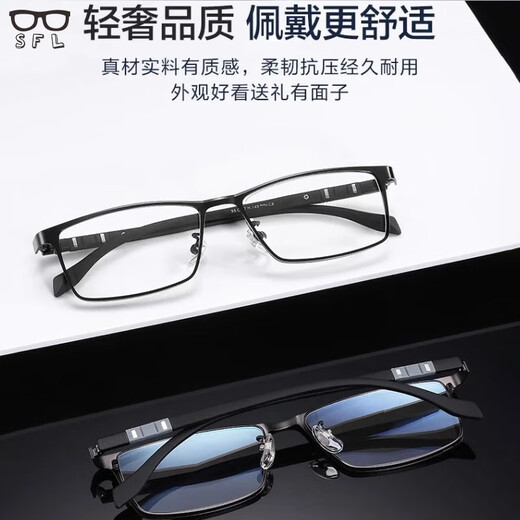 SFL importierte High-End-Lesebrille für Männer mit langer und nahezu hochwertiger hochauflösender Anti-Blau-Licht intelligenter Zoom mittleren Alters und älteren Hochzeitsbrillen [importiert aus Deutschland] Schwarzer Rahmen/Aussehen Sie weit und mittel und in der Nähe + Farbänderung Presbyopia 150 Grade, die 50-54 Jahre alt geeignet sind