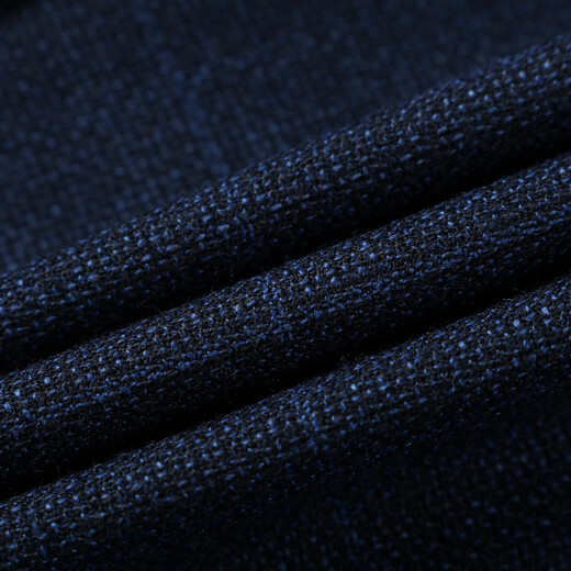 雅戈尔（YOUNGOR）单西男两粒单排扣标准版休闲西服男西服外套羊毛混纺格纹羊毛西服 藏青 XL 180/100A