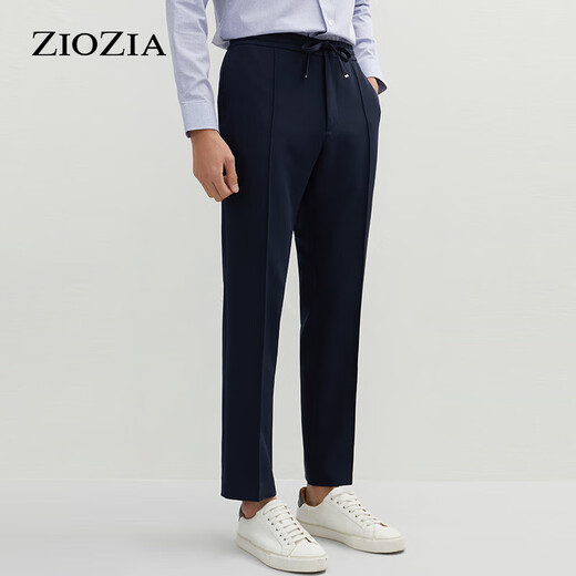 
ZIOZIA [under Jiumuwang] Casual pants straight-leg new style micro-stretch men's business slim long pants ZPP11260 ZPP11162J Navy Blue 74/165/74A