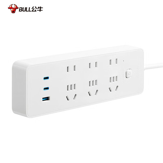 公牛（BULL） 插座/智能USB插排/排插/小白类基础USB/Type-c快充插座 【20W快充】6插孔*白1.8米 U12033