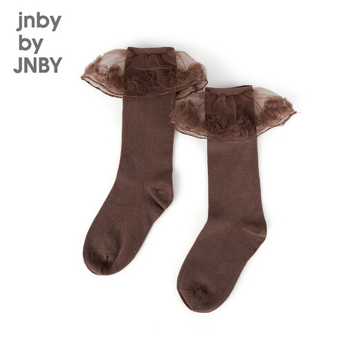 
jnby by JNBY Jiangnan cloth children's clothing high-tube socks mesh fashionable casual cute autumn and winter girls and children 6O8N13540 219/brown coffee 30