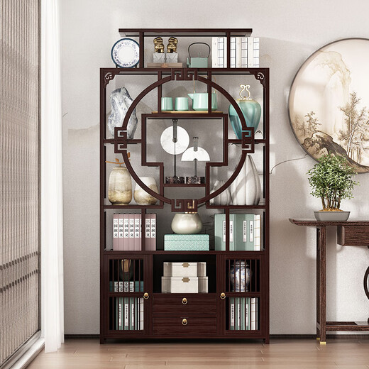 Craftsman's Heart Bogu Estante de Madera Maciza Nueva estantería China Duobaoge Estante de partición de Oficina Té Sala de té Vitrina 06 Estilo Regular 55 Largo Engrosado