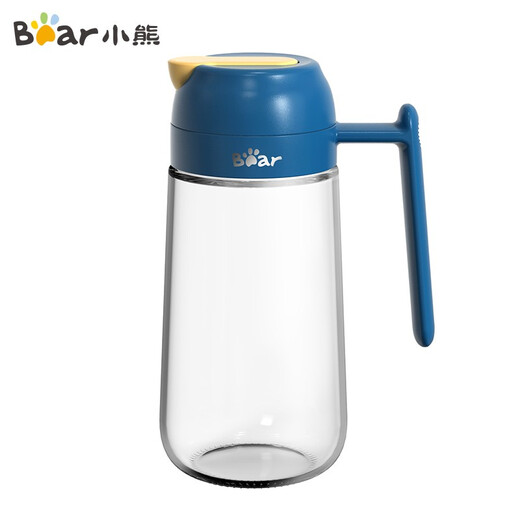 Bear Oil Bottle Automatic Opening and Closing Kitchen Household Glass Vinegar Bottle 600ml Seasoning Jar Soy Sauce Bottle Leak-proof and Oil-free CX-W0037 Dark Blue