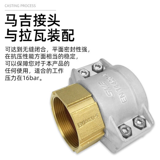 SMEEN14420不锈钢316槽罐车配件SME输油管马吉接头 DN25 1寸