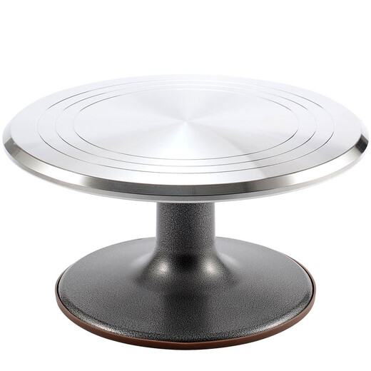 Xinbaiyue 12-inch decorating turntable decorating table professional birthday cake turntable household commercial baking tools rotating 10-inch aluminum alloy professional model